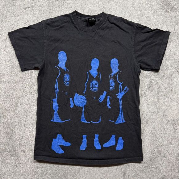 Golden State Warriors Silhouette Graphic‎ T-Shirt Mens Medium Black NBA UNK - Picture 1 of 7